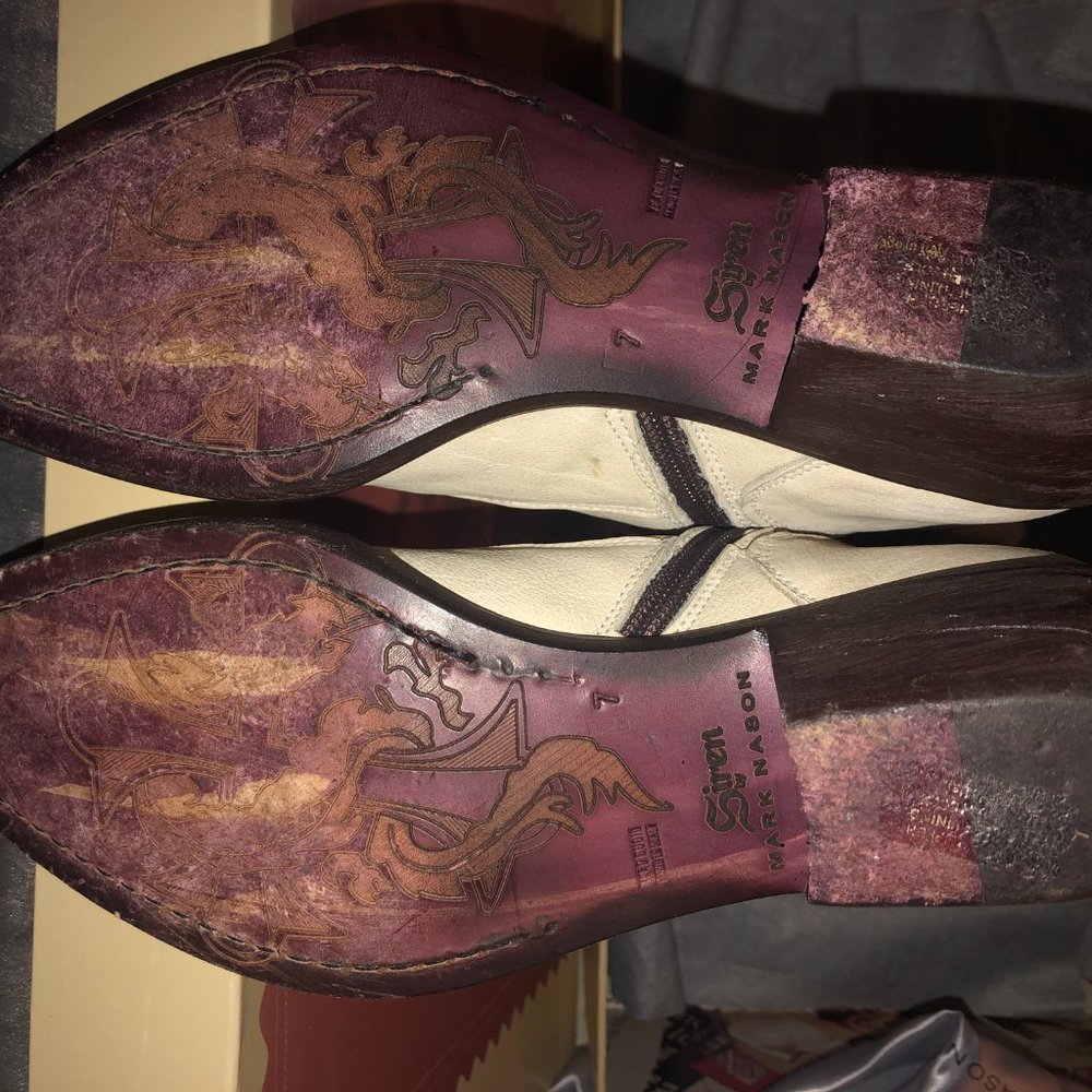 Siren Mark Nason Cowboy Boots Sz 7 - Picture 8 of 10